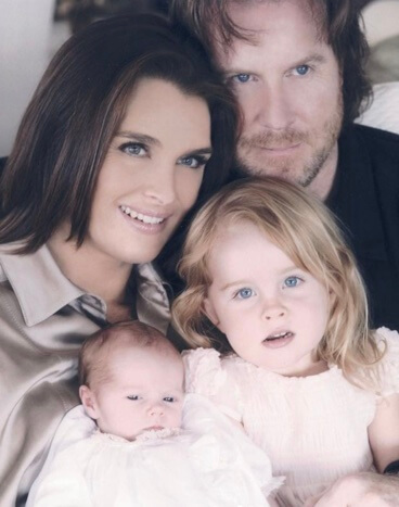 Rowan Francis Henchey with her parents Brooke Shields and Chris Henchey and sister Grier Hammond Henchey.